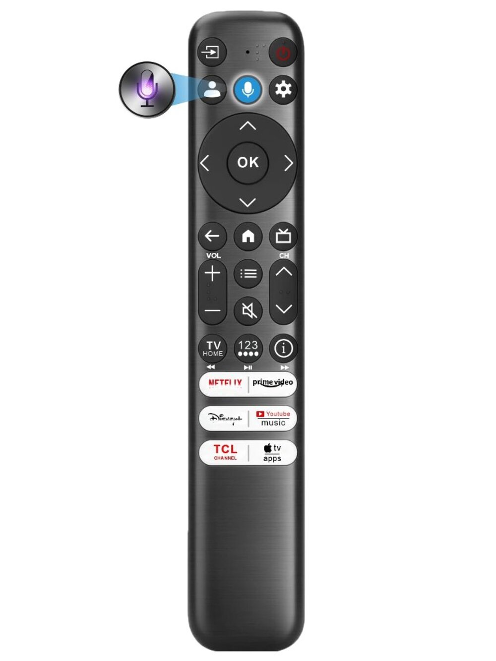 B Brainice Smart TCL TV Remote Control (Missing Manual)